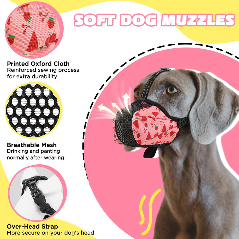 BONTHEE muzzle for dogs, dog muzzle, soft dog muzzle for small, medium dogs with breathable mesh, adjustable loop prevents biting, chewing and barking for poisoned bait - PawsPlanet Australia