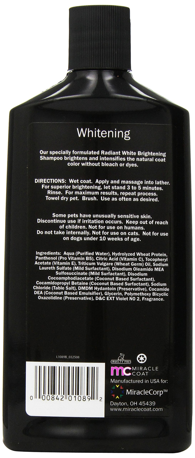 [Australia] - Miracle Coat Radiant White Brightening Shampoo 16 oz. 