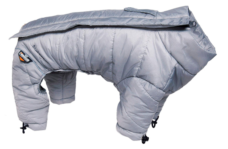 DOGHELIOS 'Thunder-Crackle' Full-Body Bodied Waded-Plush Adjustable and 3M Reflective Pet Dog Jacket Coat w/ Blackshark Technology, Large, Grey - PawsPlanet Australia