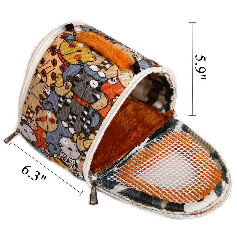 Small Pets Carrier Bag, Portable Rats Sugar Glider Guinea Pig Chinchillas Hamster Hedgehog Outdoor Travel Carrier Pouch Bag, Small Animals Breathable Hanging Tote Bag with Detachable Strap Zipper Animal - PawsPlanet Australia