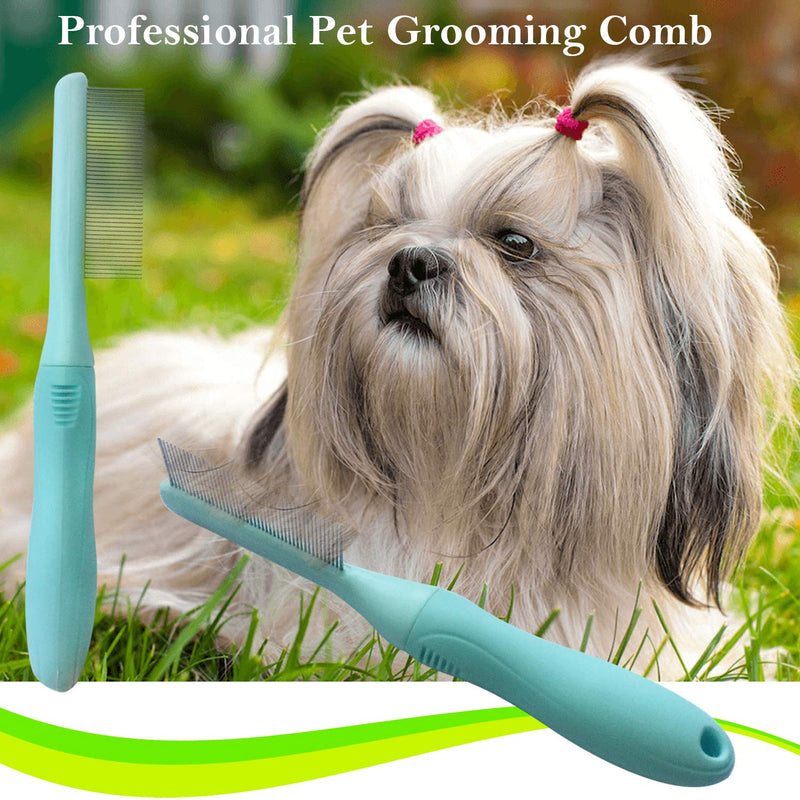 [Australia] - Dog Comb Dog Brush – Brush for Grooming Dogs and Cats – Cat Comb for Matted Hair, Cat Comb – Effective Detangling of Matted Fur and Knots - Green 