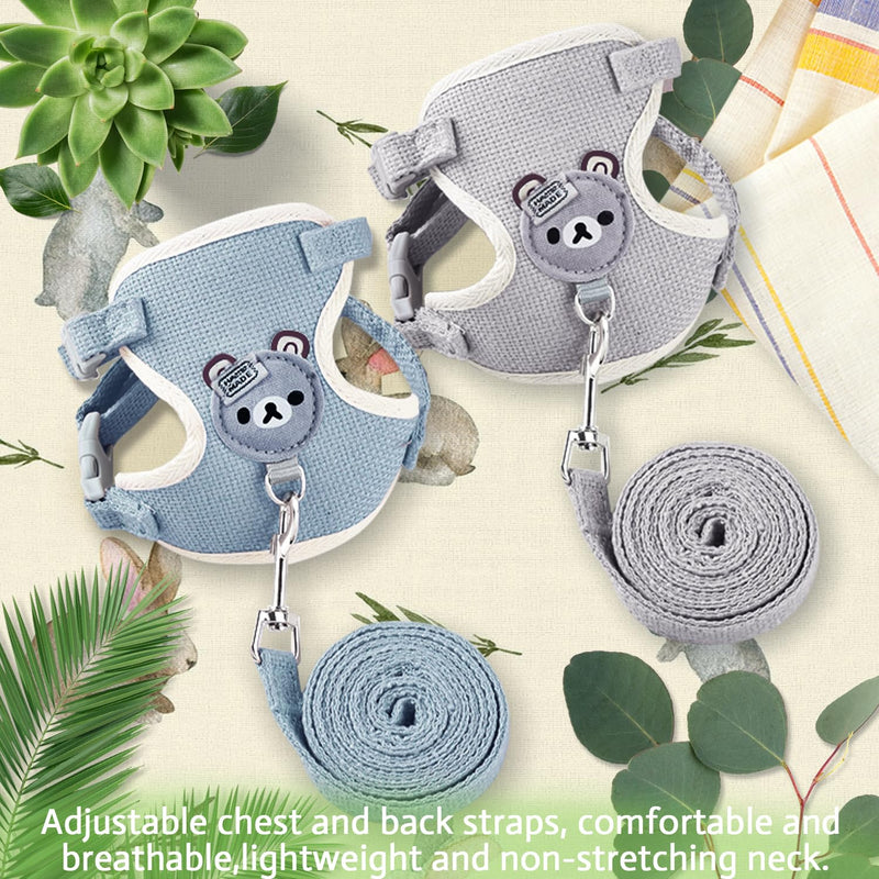 Rabbit Leash Rabbit Leash Rabbit Harness Adjustable Soft Rabbit Harness with Leash Rabbit Harness for Pet Small Bunny Cat Puppy (27-35 cm, 1.20 m, 1-3 kg) - PawsPlanet Australia