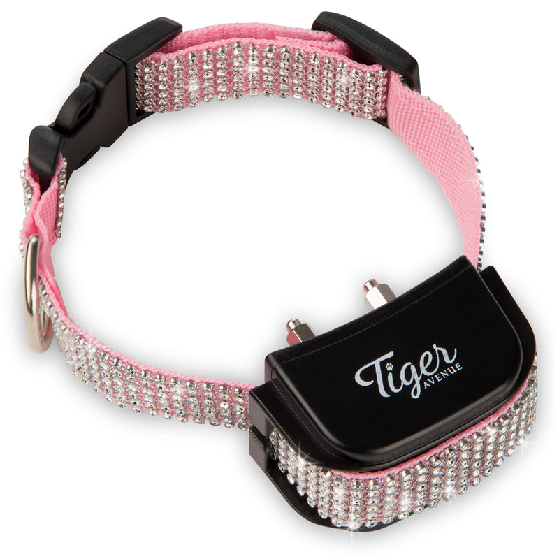 [Australia] - Waterproof Dog Shock Collar With Remote, Dog Training Collar With Beep/Vibrate/Shock Functions, Dog Training Shock Collar for Small to Large Dogs, Rechargeable Dog Shock Collar With Diamante Bling XS-S Pink 