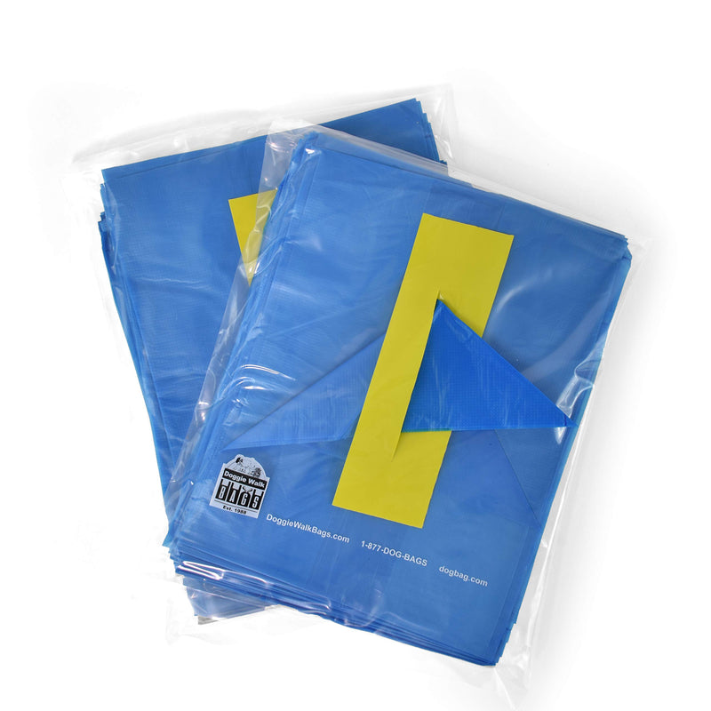 [Australia] - 140 Dog Poop Bags, Scented/Unscented, Easy Tie Handles, Extra Large, Not on A Roll, Easy Dispensing One-at-A-Time, Butler Refill Pouches, Thick, Leak Proof, 7 x 5 x 17 Blue 