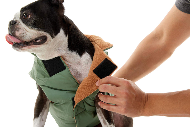 Gooby Sports Dog Vest - Fleece Lined Dog Jacket Coat with D Ring Leash - Reflective Vest Small Dog Sweater, Hook and Loop Closure - Dog Clothes for Small Dogs Girl or Boy for Indoor and Outdoor Use Black X-Small chest (~10.5") - PawsPlanet Australia