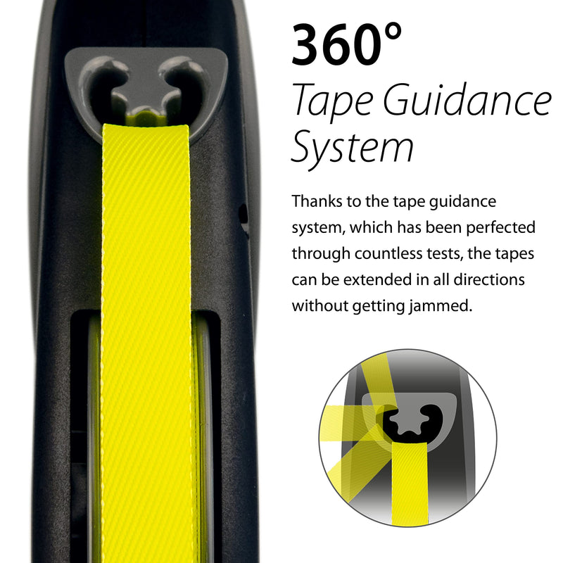 flexi Giant Professional L Tape 10 m black/ neon yellow - PawsPlanet Australia