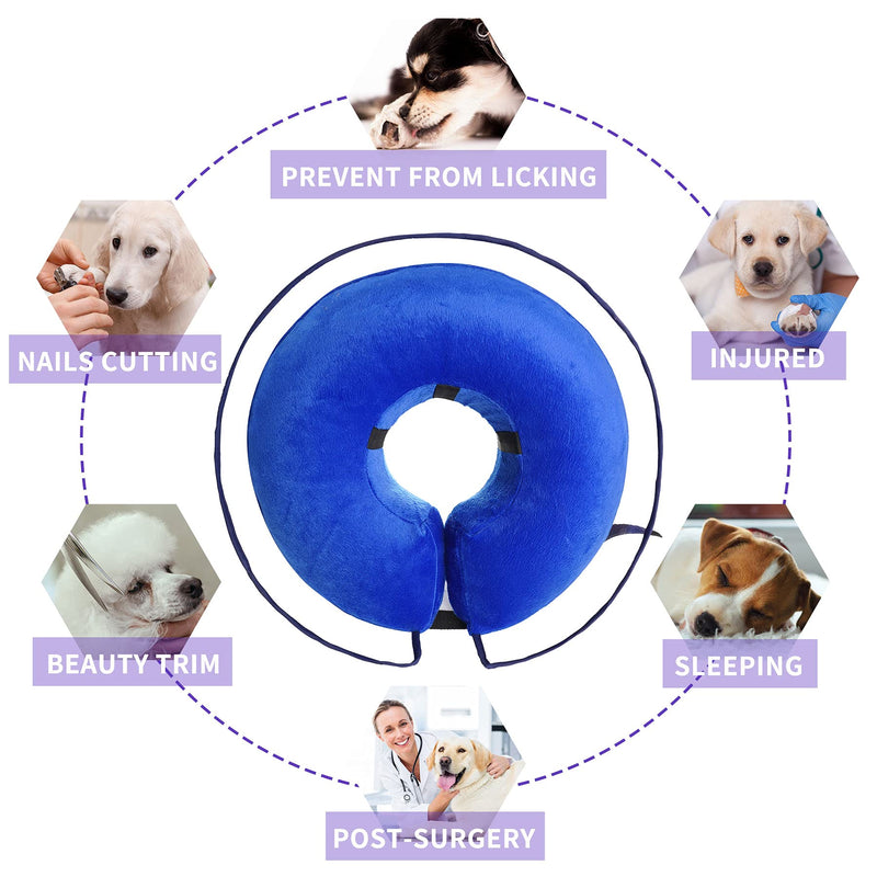 Zeaxuie Soft Inflatable Dog Cone Collar for Dogs After Surgery with Enhanced Anti-Licking for Unrestricted in Daily Life (Pack of One) X-Small - PawsPlanet Australia