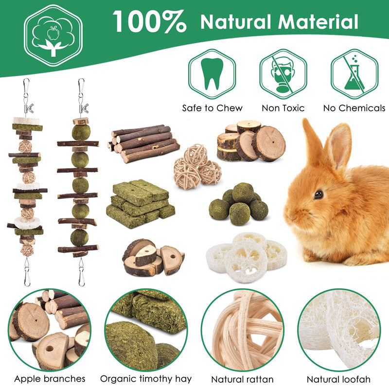 KATUMO Rabbit Chew Toys, DIY Hamster Chew Toys Bunny Teeth Care Molar Toys Ideal for Rabbit, Guinea Pig, Chinchilla, Hamster, Squirrel, Gerbils Etc Small Rodent Pets' Teeth Grinding - PawsPlanet Australia