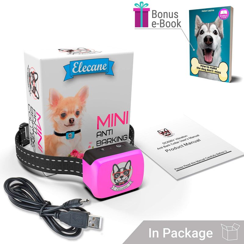 Small Dog Bark Collar Rechargeable – Smallest Bark Collar for Small Dogs 5-15lbs - Most Humane Stop Barking Collar - Dog Training No Shock Anti Bark Collar - Safe Pet Bark Control Device - PawsPlanet Australia