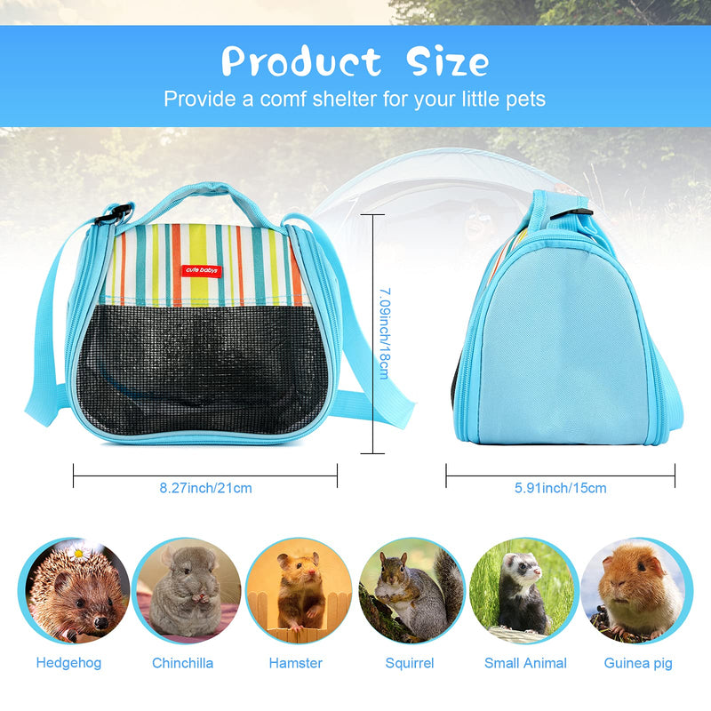 Rypet Guinea Pig Carrier Bag - Portable Breathable Outgoing Bag for Guinea Pig Hedgehog Squirrel Chinchilla and Other Similar Sized Animal Blue - PawsPlanet Australia