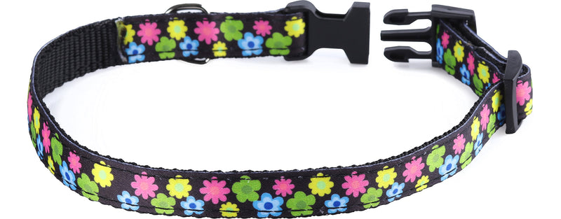 Garronda Dog Collar 11.8 in - 18.1 in 655 (Flowers, 11.8 in - 18.1 in) Flowers - PawsPlanet Australia