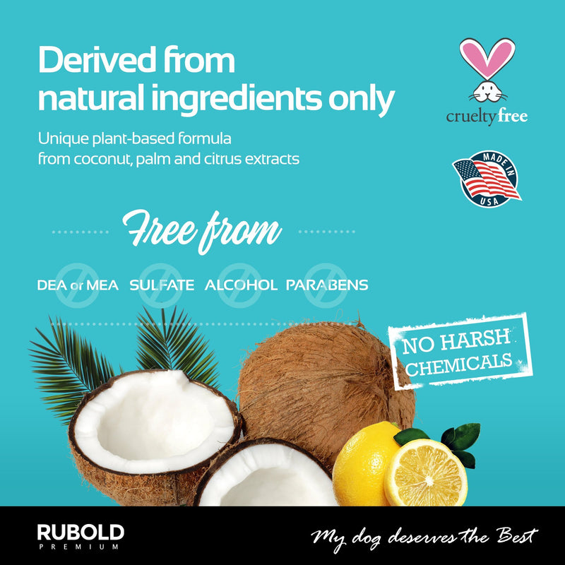 RUBOLD Natural Ear Cleaner for Dogs - Soothing and Organic Dog Ear Infection Treatment - Also Best Daily Ear Wash Solution for Every Cat Puppy and Pet - PawsPlanet Australia