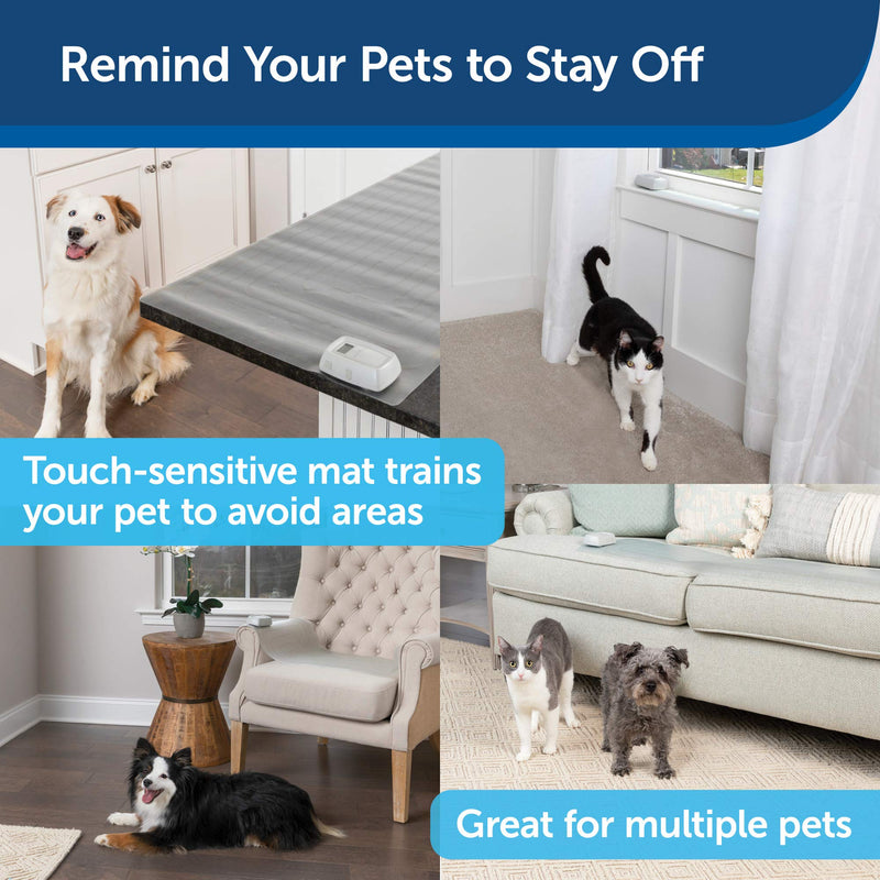 PetSafe ScatMat Indoor Pet Training Mat for Dogs and Cats, Large Size 48 x 20 inch - Pet Proof Your Home with this Battery-Operated Electronic Repellent Mat, includes Adjustable Correction Settings 2nd Generation with LCD Controller - PawsPlanet Australia