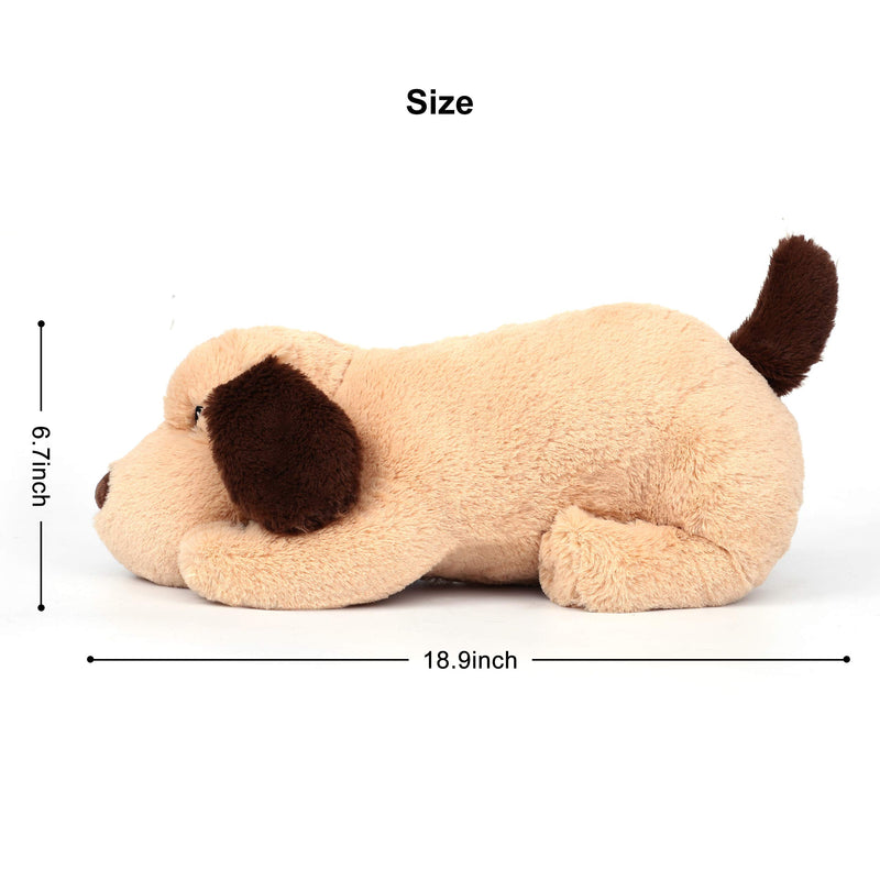 Simulated Pet Puppy Plush Toys for Small, Medium, and Large Dogs Stuffed Plush Pet Toy for Puppy in Knnel Beige - PawsPlanet Australia