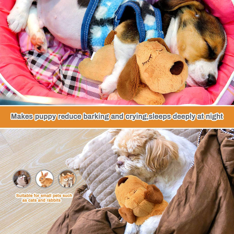 E-More Puppy Toy with Heartbeat, Puppies Separation Anxiety Dog Toy Soft Plush Sleeping Buddy Behavioral Aid Toy Puppy Heart Beat Toy for Puppies Dog Pet - PawsPlanet Australia