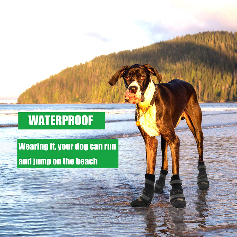 LJMZCZB Dog Boots, Waterproof Dog Shoes for Outdoor,Dog Booties with Wear-Resistant and Non-Slip，Dog Shoes Suitable for Large and Medium-Sized Dogs 4PCS Small：1.69"x1.69"(L*W) Green - PawsPlanet Australia