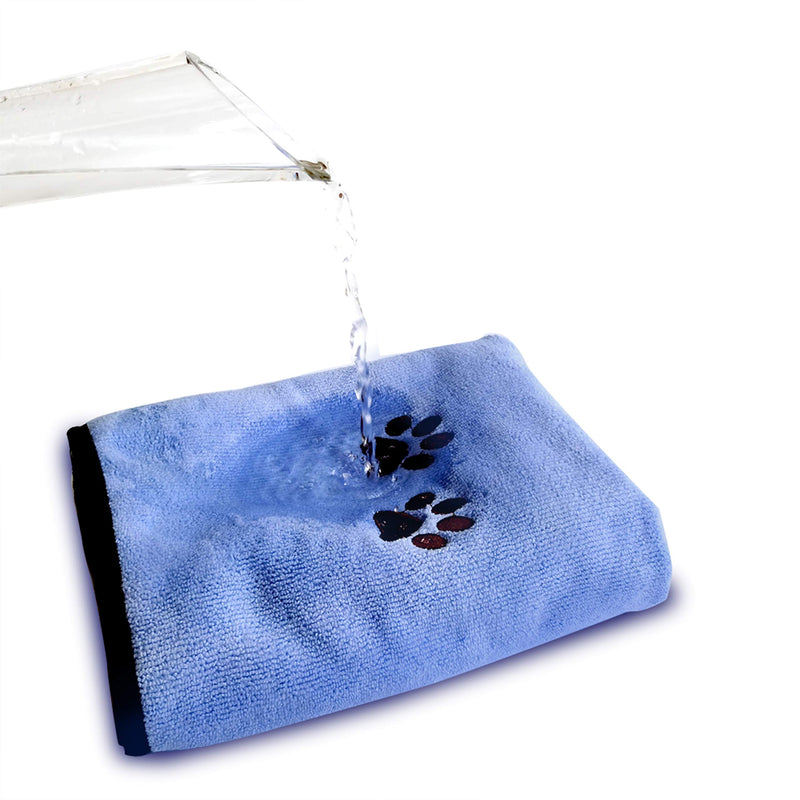 GAPZER Microfiber Bath Dog Towel Super Absorbent Pet Ultra Drying Towels for Small, Medium, Large Dogs and Cats Blue - PawsPlanet Australia