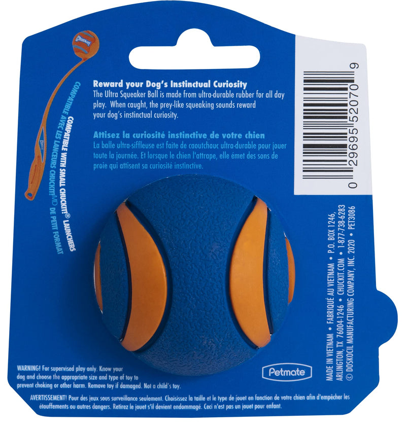 Chuckit Ultra Squeaker Ball Small 1-pack Small 1 Pack - PawsPlanet Australia