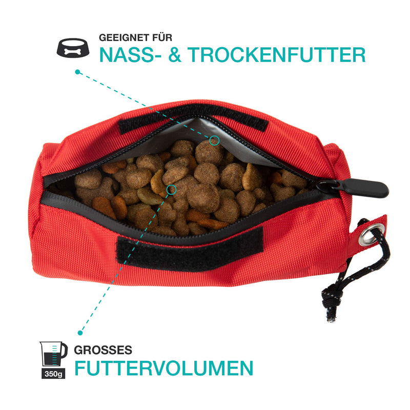 STUCH Food Bag for Dogs - Tear-Resistant Food Dummy for Fetch - Perfect for Wet and Dry Food (Red) Red - PawsPlanet Australia
