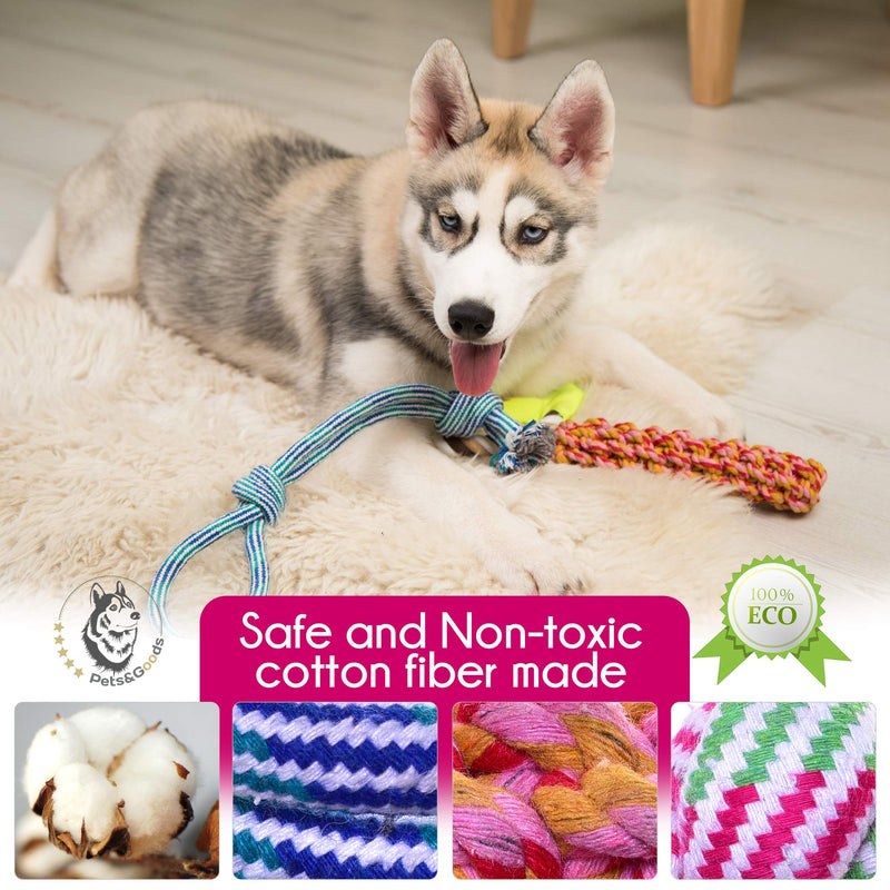 [Australia] - Dog Toys - Small Dog Rope Toy Pack - Puppy Dog Chew Toys - Small Breed Puppy Teething Toys - Small Dog Toys - Puppy Toys for Chewing - Teething Puppy Toys - Washable Cotton Rope Dog Toy Set of 13 