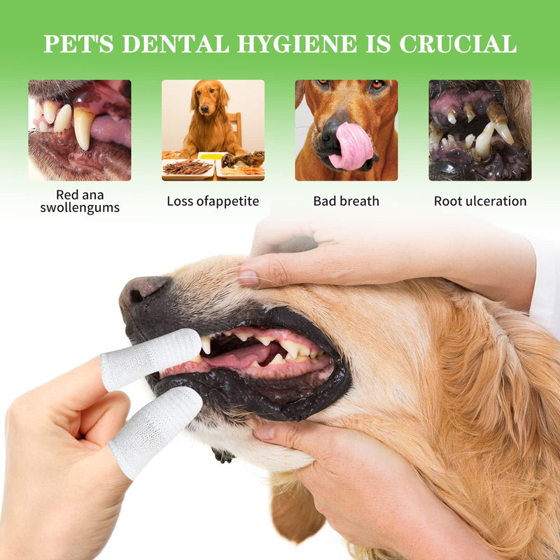 UICCVOKK Pack of 20 dog toothbrush finger cots, finger cots dogs dental care cat toothbrush pet finger toothbrush dog anti-plaque finger dog efficient and clean dog toothbrush knitted fabric - PawsPlanet Australia
