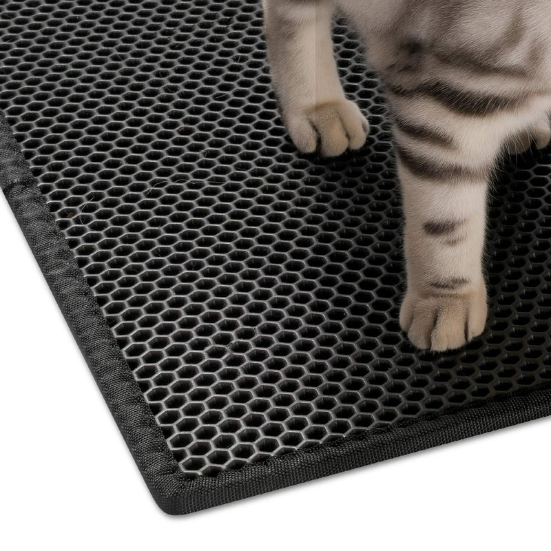 Pieviev Cat Litter Mat-Super Size 24x15 Inch (Pack of 1) Black - PawsPlanet Australia