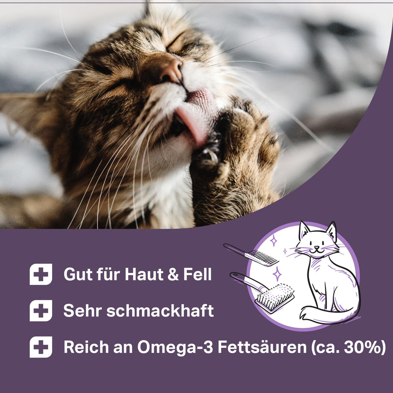 MEDICAT Premium salmon oil - 250 ml - for skin and fur care of cats, with omega-3 fatty acids - PawsPlanet Australia