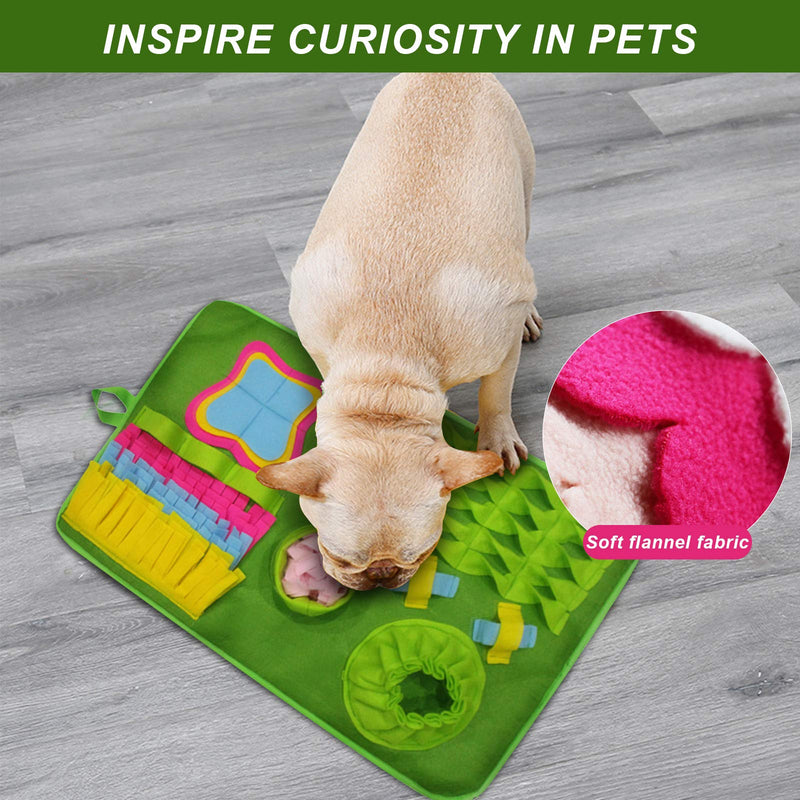 TSLBW Pet Training Mat Sniffing Pad for Dogs Slow Feeding Mat Interactive Dog Toys Smell Training Work Blanket Dogs Pet Puppy Training Pad Puzzle Toys for Foraging Skill, Stress Release (Rectangle) Rectangle - PawsPlanet Australia