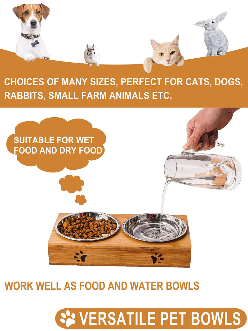 VENTION Stainless Steel Whisker Relief Cat Food Bowl, Shallow Metal Cat Bowls Set, 7 - 56 Oz Replacement Pet Cat Feeding Dishes for Raised/Elevated Stands, Work for Dog Plate, Dishwasher Safe SET OF 2 4 9/10 Inch-Outer Dia. - PawsPlanet Australia