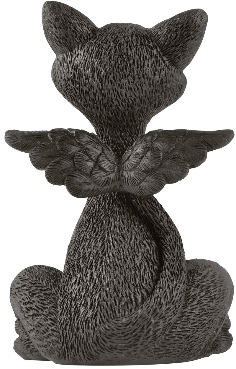 [Australia] - JFSM INC. Bereavement Memorial Black Cat Angel Figurine with Angel Wings Cat Loss Sympathy Gift - Happy Cat Collection - Cat Bereavement Gifts, Cat Memorial, Cat Loss Gifts, Cat Lover Gifts 