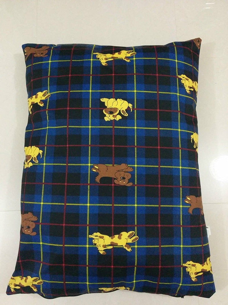 LARGE Dog Bed Filled Pillow (27" x 37") ~ PolyCotton Cover Filled with Removable ZIP ~ Complete Dog Bed (Random Designs) - PawsPlanet Australia
