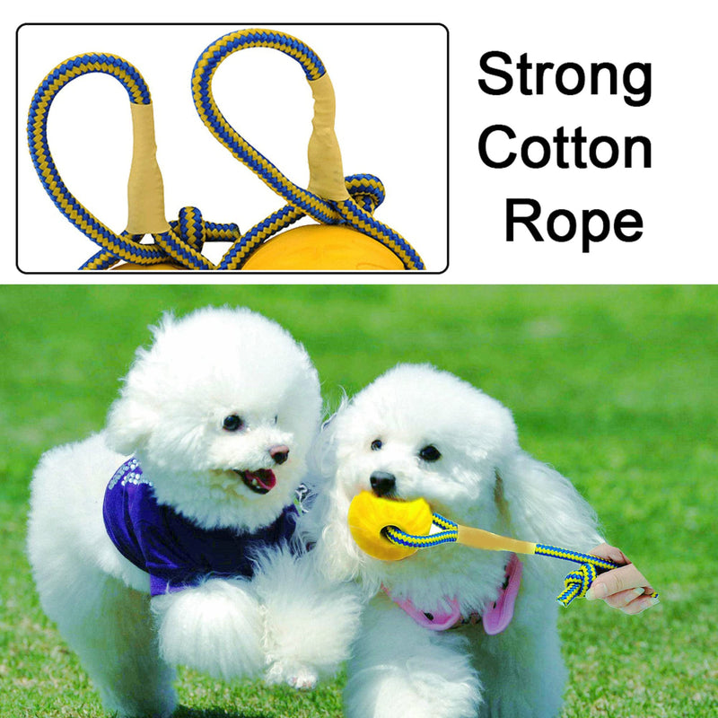 Dog Rope Ball, Ball on a Rope Dog Toy Natural Elastic Rubber Dogs Balls Chew Toys for Small Dogs,Suitable For Teeth and Gums（7cm） - PawsPlanet Australia