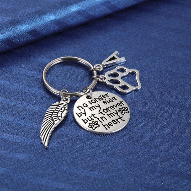 Dog and Cat Memorial Keychain Initial Paw Prints Sympathy Keyring for Pet Loss Remembrance Gift for a Grieving Pet Owner Little Keepsake for Doggy Puppy Kitty - PawsPlanet Australia