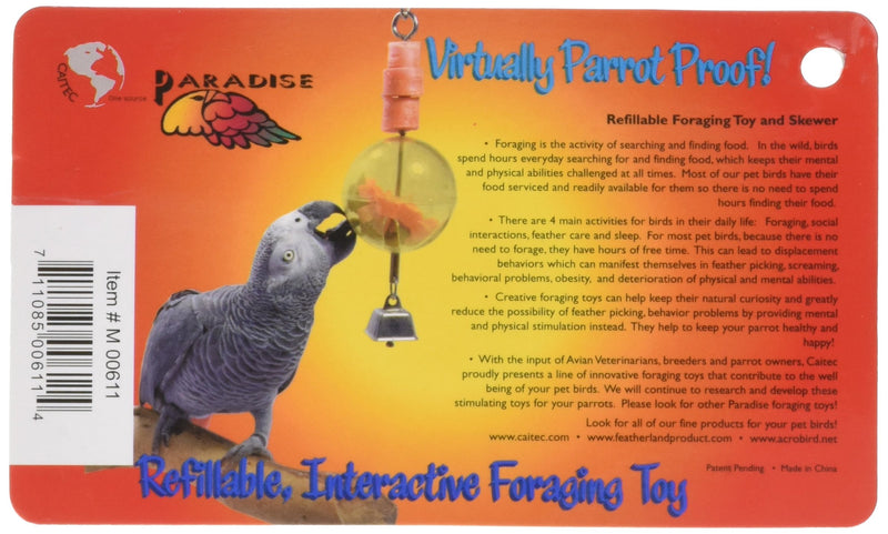 [Australia] - Featherland Paradise Creative Foraging Systems, Foraging Bird Toy, Keeps Birds Busy Sphere 
