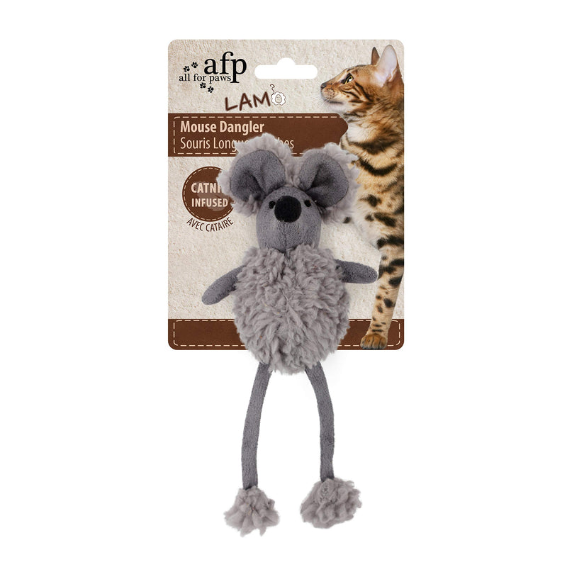 ALL FOR PAWS Lambswool Mouse Dangler Catnip Toy - PawsPlanet Australia