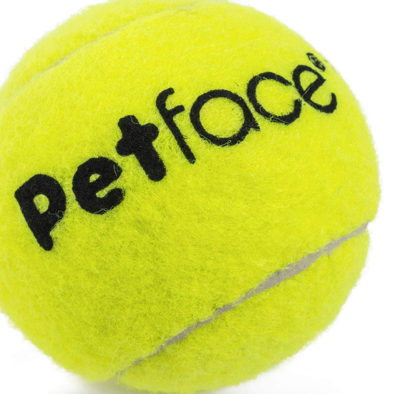 Petface Super Tennis Balls Dog Toy, 6cm, Pack of 3, Yellow - Tennis Ball - PawsPlanet Australia