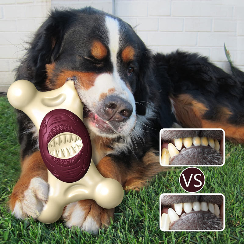 FRLEDM Dog Chew Toy for Aggressive Chewers- Real Bacon Flavored Indestructible Dog Toy,Safe and Long Lasting Chewable Shark Dog Toy for Large/Medium Dogs - PawsPlanet Australia