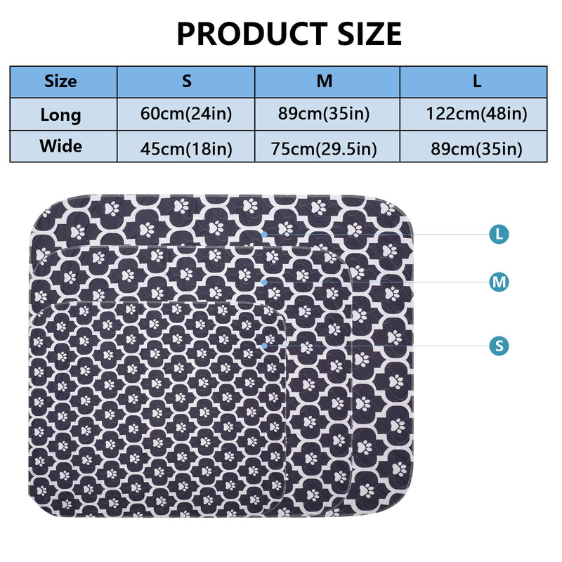 Geyecete Washable Dog Urination Pads Pack of 2, PIPI Mats for Dogs, Puppy Pad Training Pads Reusable, Absorbent Mats for Dogs, Cats, Rabbits, Guinea Pigs-S - PawsPlanet Australia