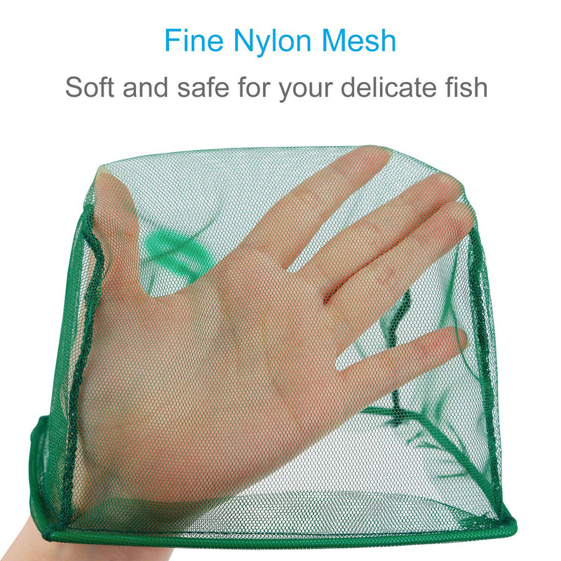 [Australia] - Pawfly Aquarium Fish Net Set Fish Catch Nets with Plastic Handle 6 Inch 