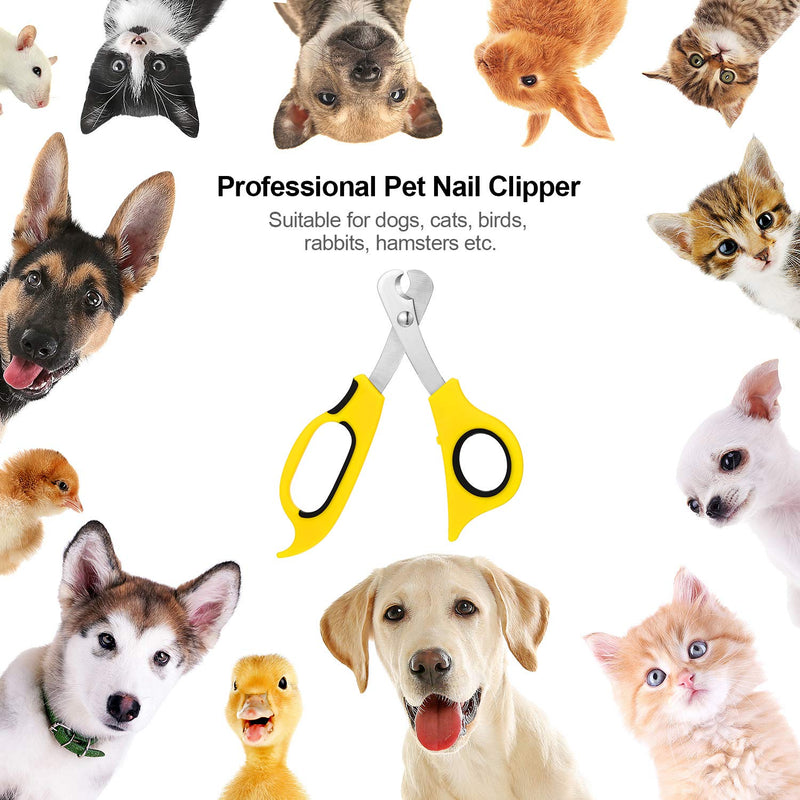 Cat Nail Clippers Pet Nail Trimmer Cat Claw Clippers Cutter Pet Claw Scissors with File Pet Grooming Tool for Puppy Kitten Small Animals (Yellow and Black) - PawsPlanet Australia