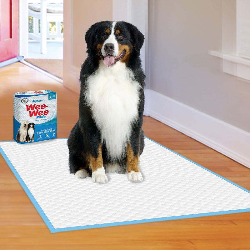 [Australia] - Four Paws Wee-Wee Puppy Training Gigantic Size 27.5" x 44" Pee Pads for Dogs Gigantic 27.5" x 44" 8-Count 