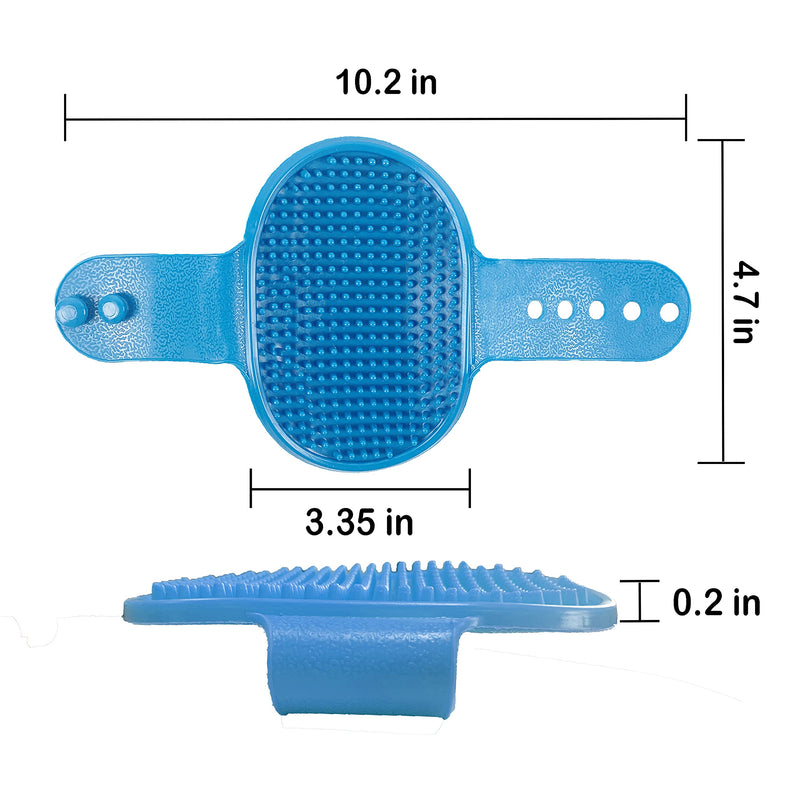 COOLBEY 3 Packs Dog Grooming Pet Shampoo Bath Brush，Adjustable Ring Handle Suitable Soft Rubber Bristles Massage Brush for Short Long Haired Dogs and Cats - PawsPlanet Australia