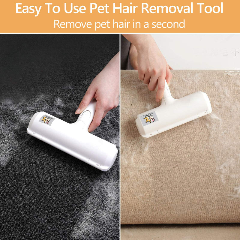ORDORA Pet Hair Remover for Furniture/Bed, Reusable Dog Hair Remover Roller for Dog & Cat, Self-Cleaning, No Adhesive or Sticky Tape Needed, Perfect Fur Remover for Couch 1a Red - PawsPlanet Australia