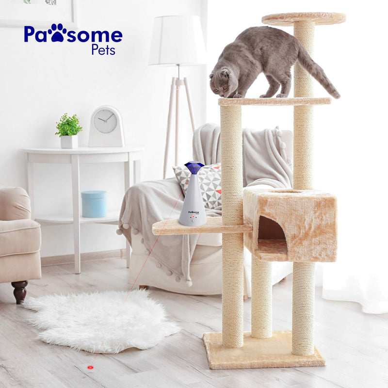 [Australia] - Pawsome Pets Automatic Cat Laser Toy - Pet Laser Light for Cats, Interactive Cat Chase Toy With 3 Rotating Modes - Auto Shut Off 