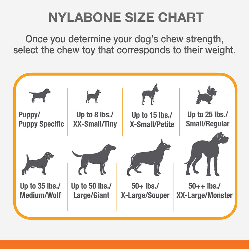 [Australia] - Nylabone Just for Puppies Double Action Bone Puppy Dog Teething Chew Toy Small/Regular - Up to 25 lbs. Bacon Flavor 