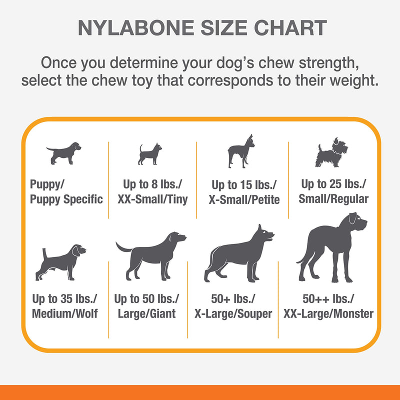Nylabone Power Chew Dog Bones for Aggressive Chewers Tough Chew Toys for Dogs Bacon Small/Regular (1 Count) - PawsPlanet Australia