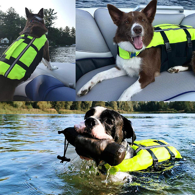 Namsan Dog Life Jacket Pet Life Vest Swimming Jacket for Large Dog, Green L - PawsPlanet Australia