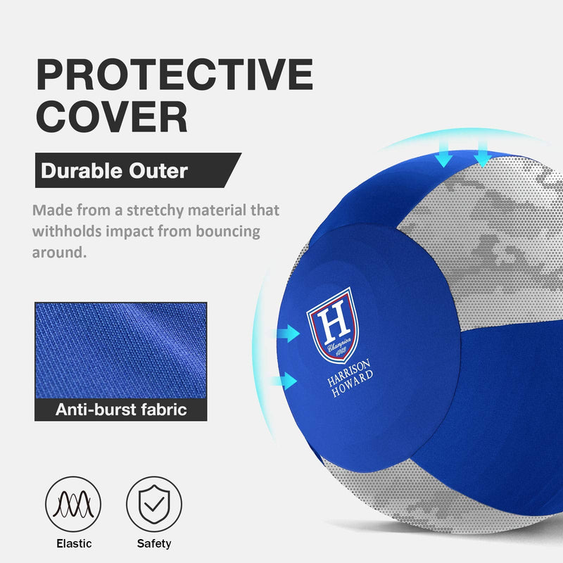 Harrison Howard Howdy Bally Camo Print Mega Ball Cover for Equine 25" Blue Camo Print - PawsPlanet Australia