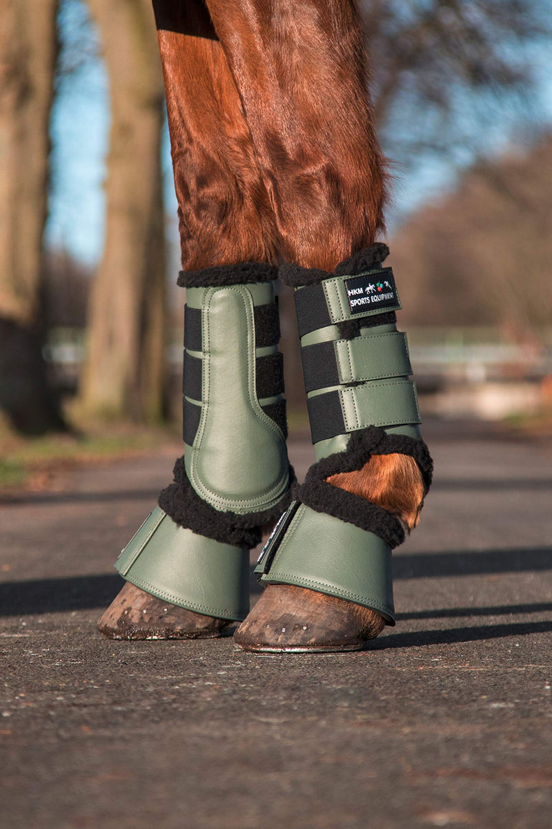 HKM 8585 Comfort Tendon Boots, Teddy Lining, Imitation Leather, Artificial Leather, Anatomical - PawsPlanet Australia