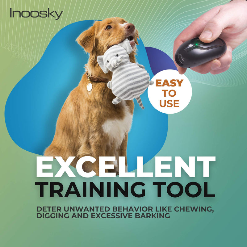 Inoosky Ultrasonic Dog Bark Deterrent, Bark Control Device - Anti Barking Device, 2-in-1 Dog Training Tool, Rechargeable Dog Trainer & Barking Control, Safe to Use Dog Repeller - PawsPlanet Australia